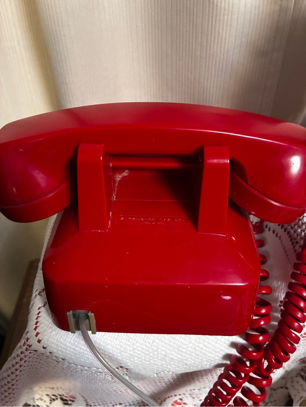 Vintage Red Rotary Dial Landline Telephone Classic Retro Style Bat Phone - Picture 5 of 13